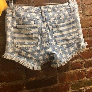Star denim cut off shorts